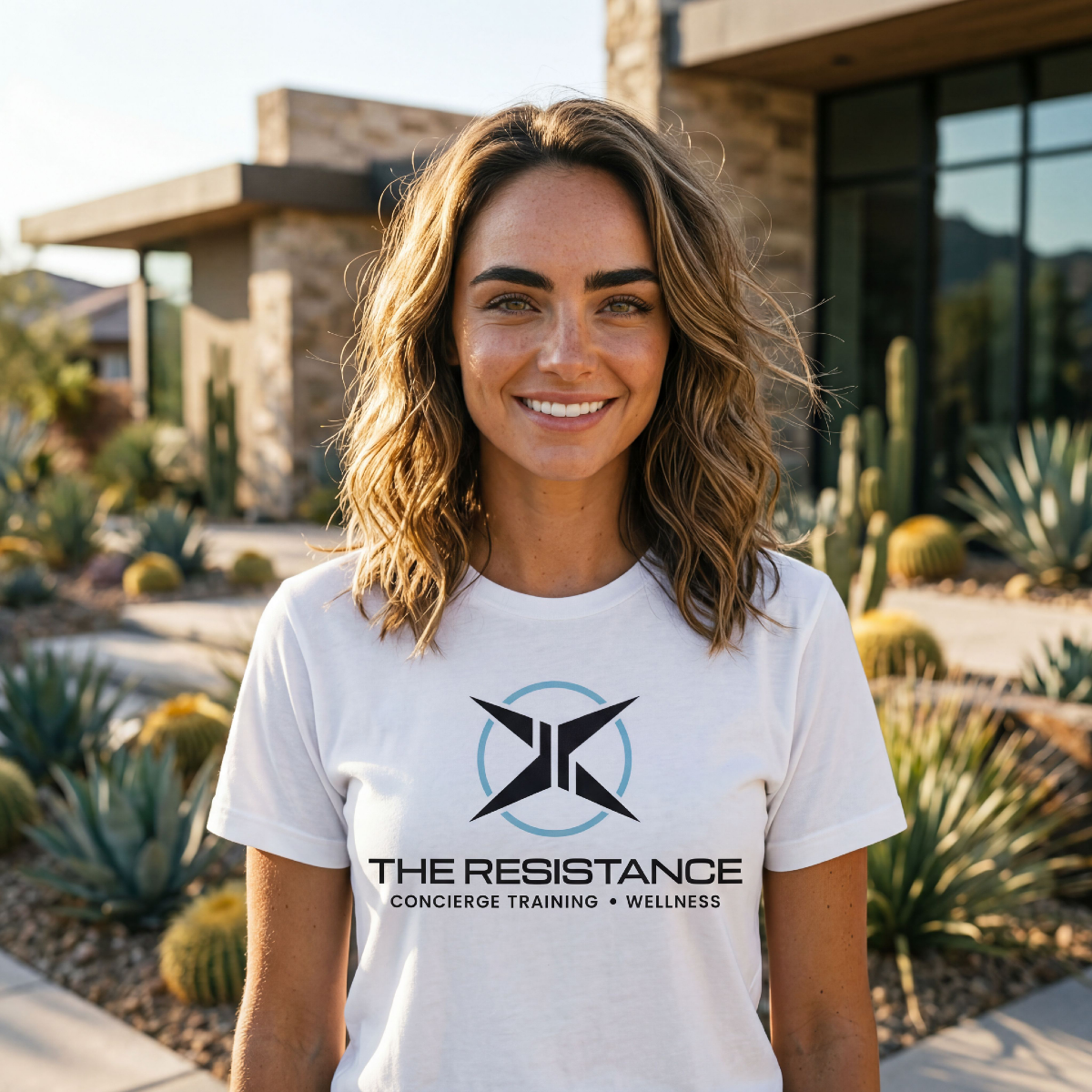 The Standard Issue EMS training t-shirt lifestyle shot in white